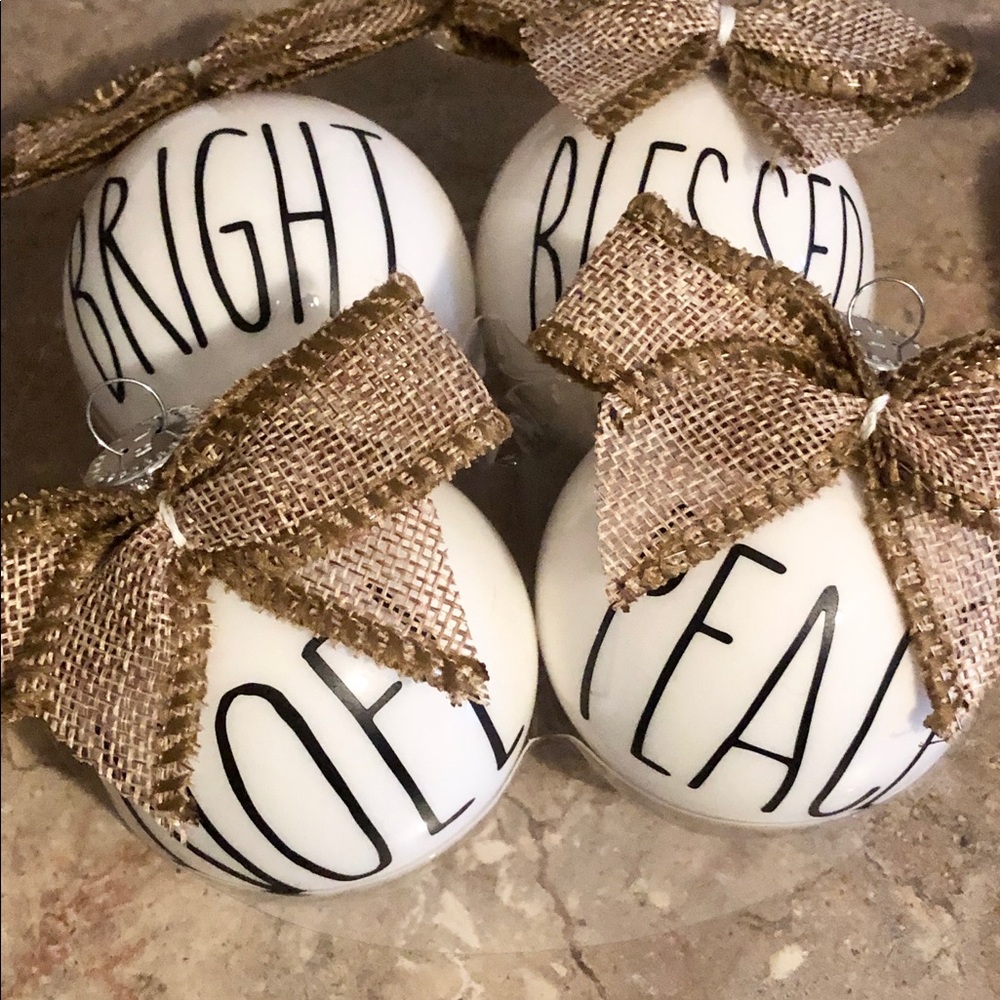 Set of 7 Farmhouse style  ornaments